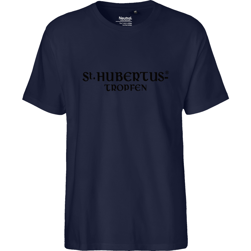 St. Hubertus Tropfen St. Hubertus - Logo T-Shirt Fairtrade T-Shirt - navy